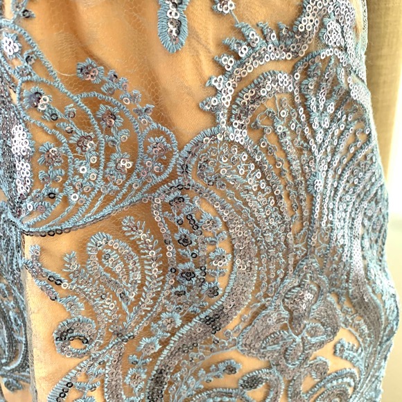 Free People Night Shimmers Sequin Mini Dress in Blue - Picture 7 of 15